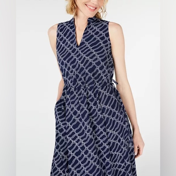 NWT Anne Klein Rope Print Midi Dress - Picture 10 of 10